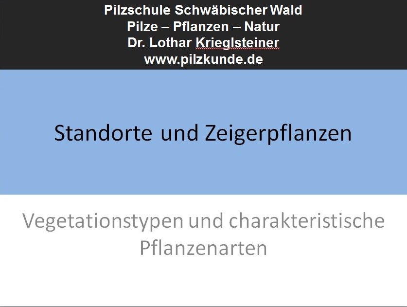 Standorte-Zeigerpflanzen-Pilze-Pilzvorkommen-Indikator-Arten